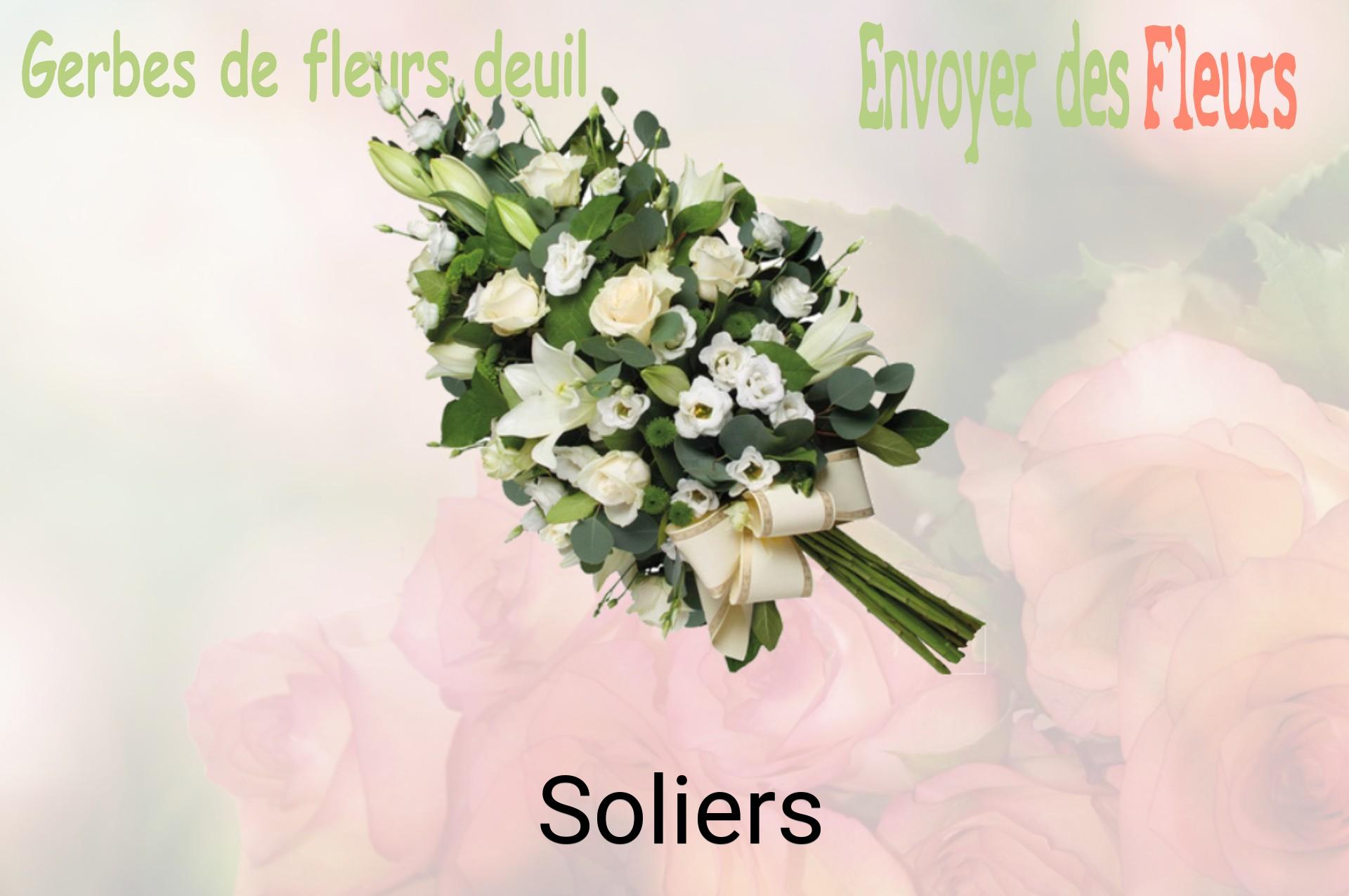Gerbe de fleurs de deuil livrée à Soliers